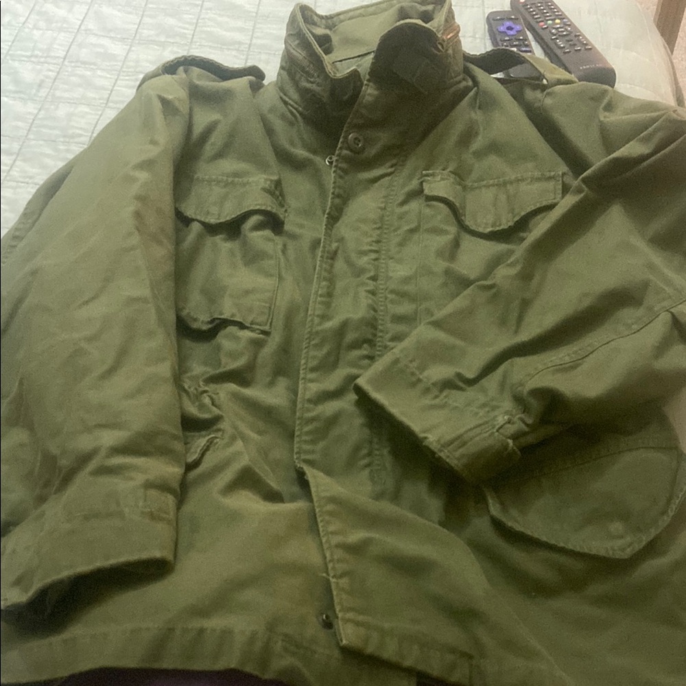 Olive Green Military Style Jacket